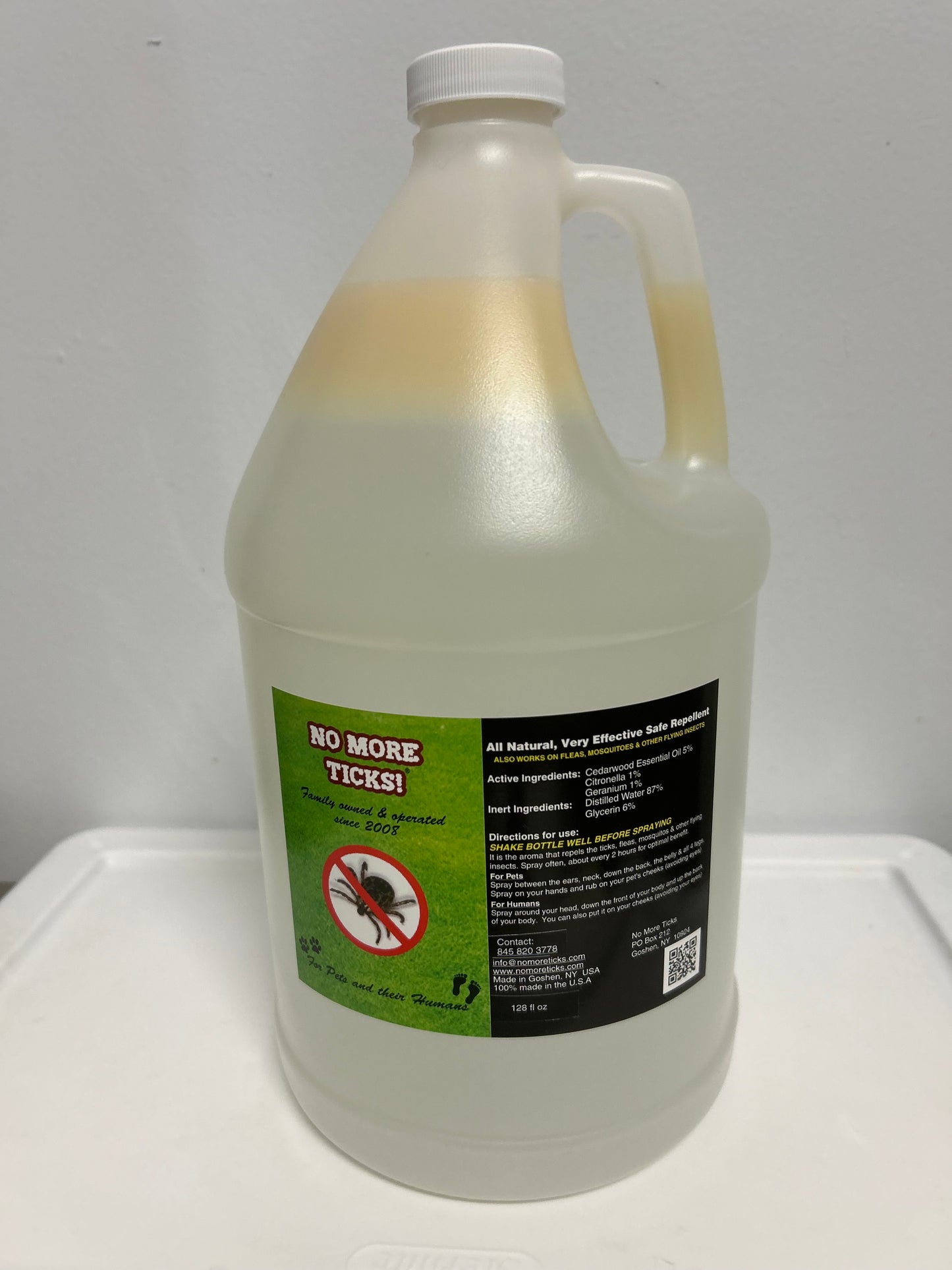 No More Ticks Tick, Flea, and Mosquito Repellent for Adults, Children And Pets - One Gallon